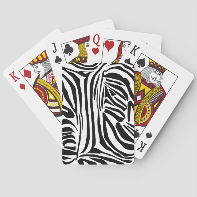 Zebra pattern poker cards (Back)