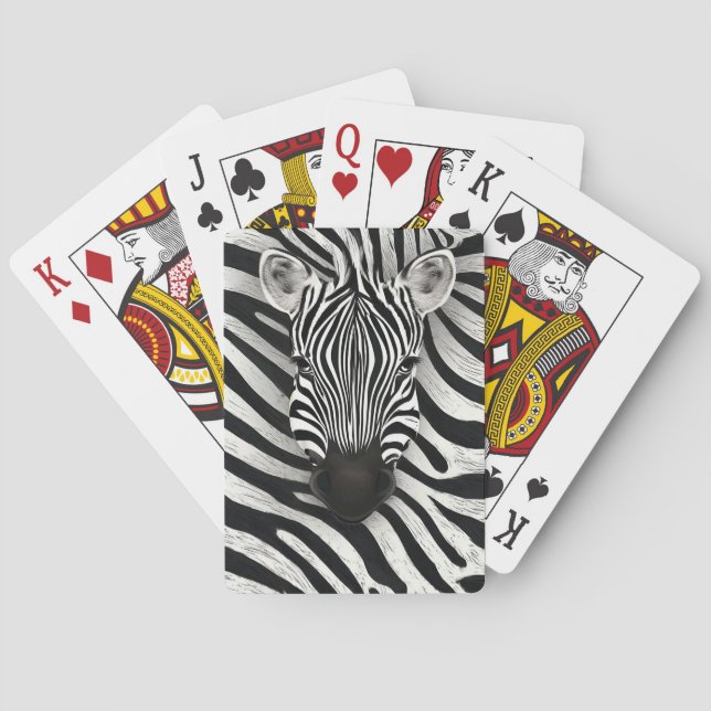 Zebra pattern poker cards (Back)