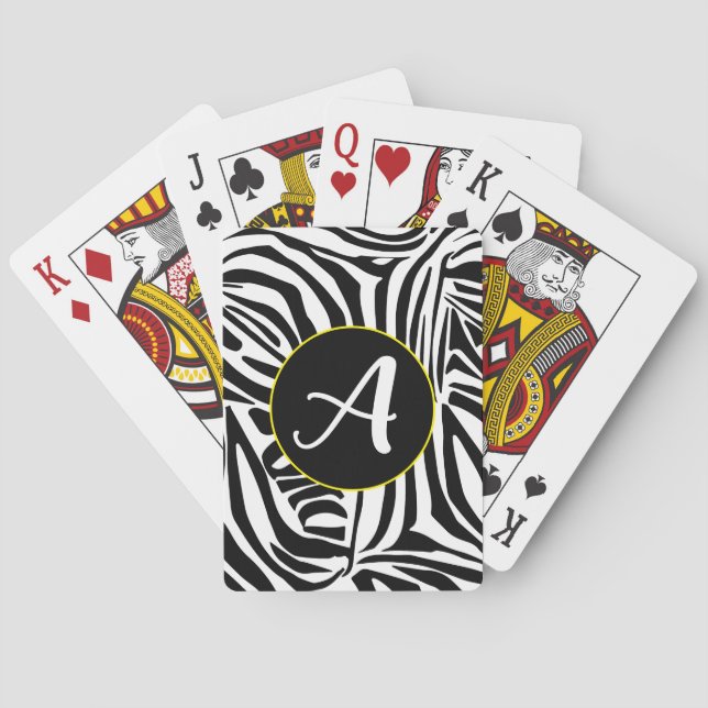 Zebra Pattern Poker Cards (Back)