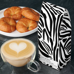 Zebra pattern roasted coffee