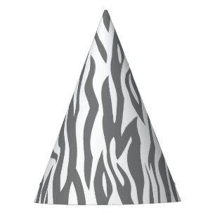 Zebra Pattern Safari Jungle Animal Birthday  Party Hat