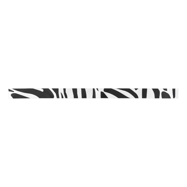 Zebra pattern satin ribbon (Front)