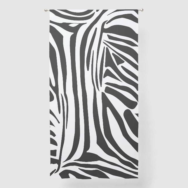 Zebra pattern sheer curtains (Front)
