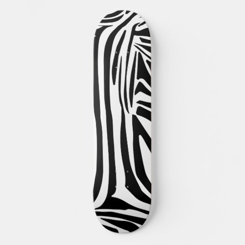 Zebra pattern skateboard