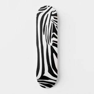 Zebra pattern skateboard