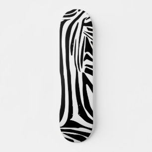 Zebra pattern skateboard