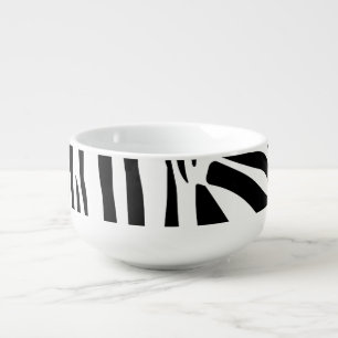 Zebra pattern soup mug