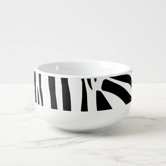 Zebra pattern soup mug (Front)