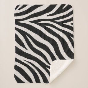Zebra Pattern Stylish Cozy Living Room Sherpa Blanket