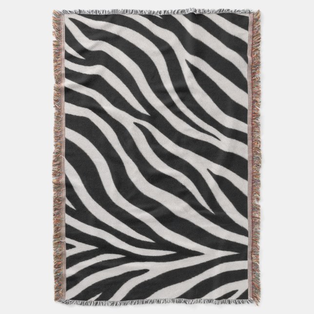 Zebra Pattern Stylish Cozy Living Room Throw Blanket (Front Vertical)