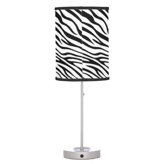 Zebra Pattern Table Lamp (Back)