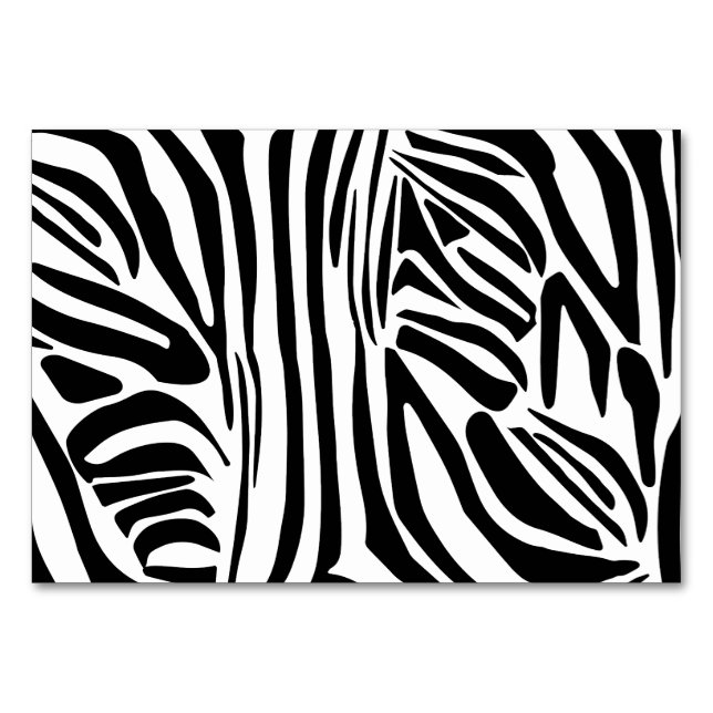 Zebra pattern table number (Front)