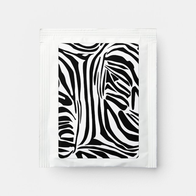 Zebra pattern tea bag drink mix (Front)