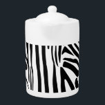 Zebra pattern teapot<br><div class="desc">https://www.zazzle.com/zebra_pattern_discount_card-256129043816457074</div>