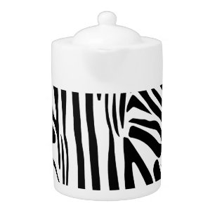 Zebra pattern teapot