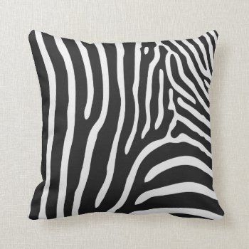 Zebra Pattern Throw Pillow by citysidewalk at Zazzle