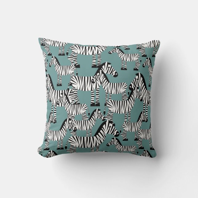 Zebra Pattern Throw Pillow (Front)