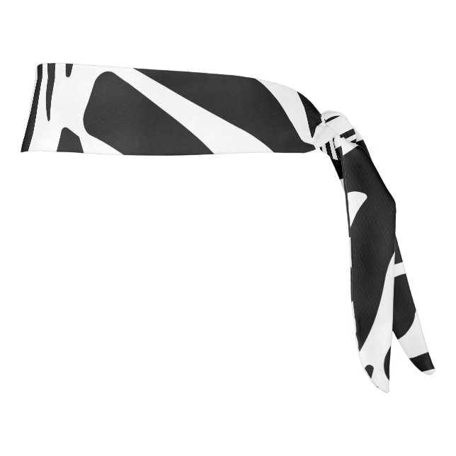 Zebra pattern tie headband (Rotate 90)