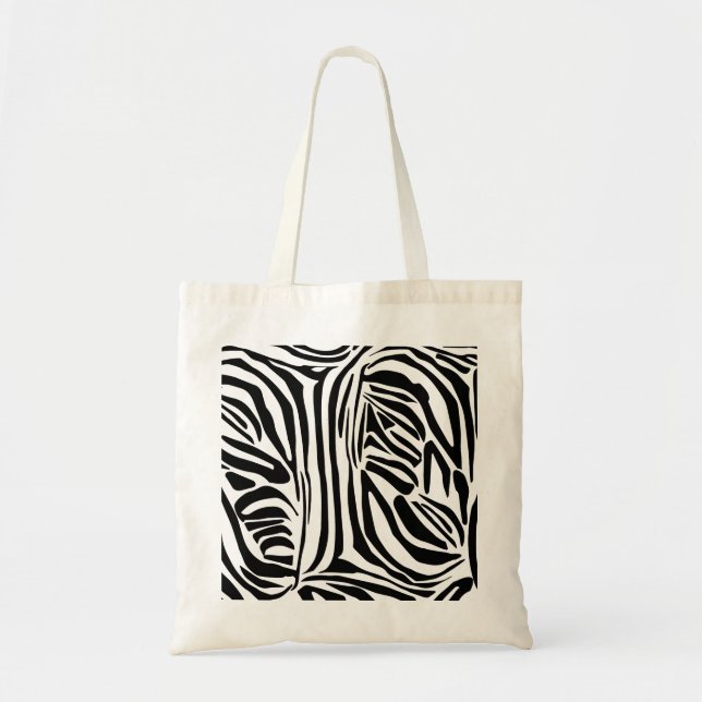 Zebra pattern tote bag (Front)