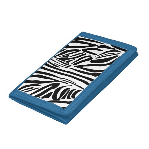 Zebra pattern trifold wallet