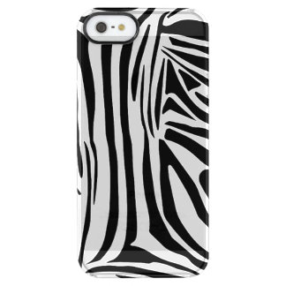 Zebra pattern clear iPhone SE/5/5s case