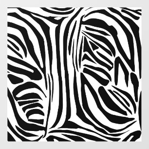 Zebra pattern wall decal