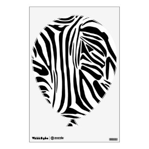 Zebra pattern wall decal