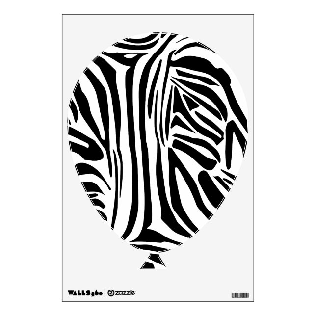 Zebra pattern wall decal (Front)