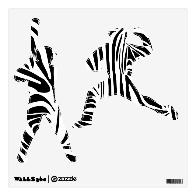 Zebra pattern wall decal (Front)