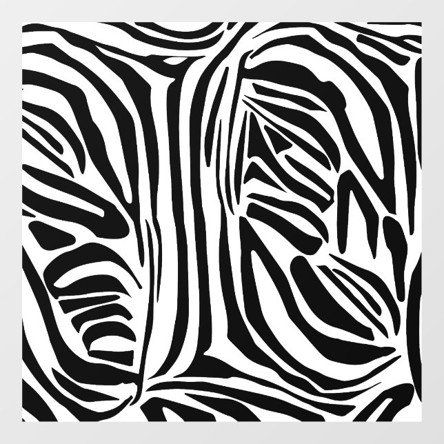Zebra pattern window cling (Sheet)