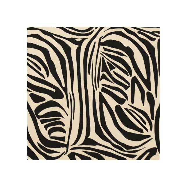 Zebra pattern wood wall art (Front)