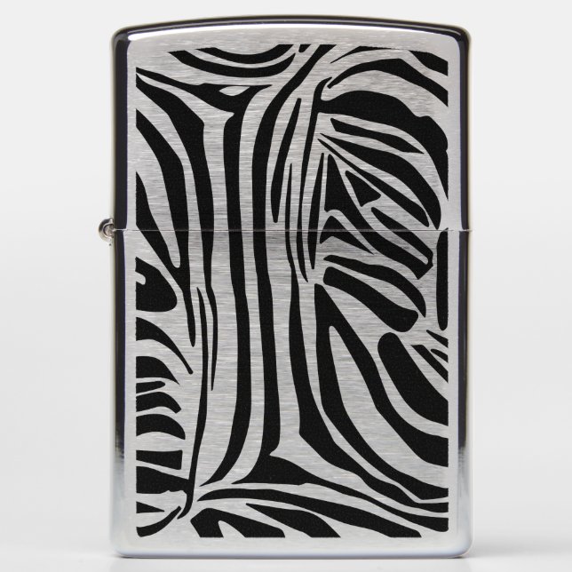 Zebra pattern zippo lighter (Front)