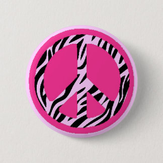 Zebra Peace Button