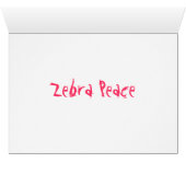 Zebra Peace Cards (Inside Horizontal (Bottom))