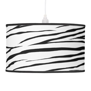 Zebra Pendant Lamp by StormythoughtsGifts at Zazzle
