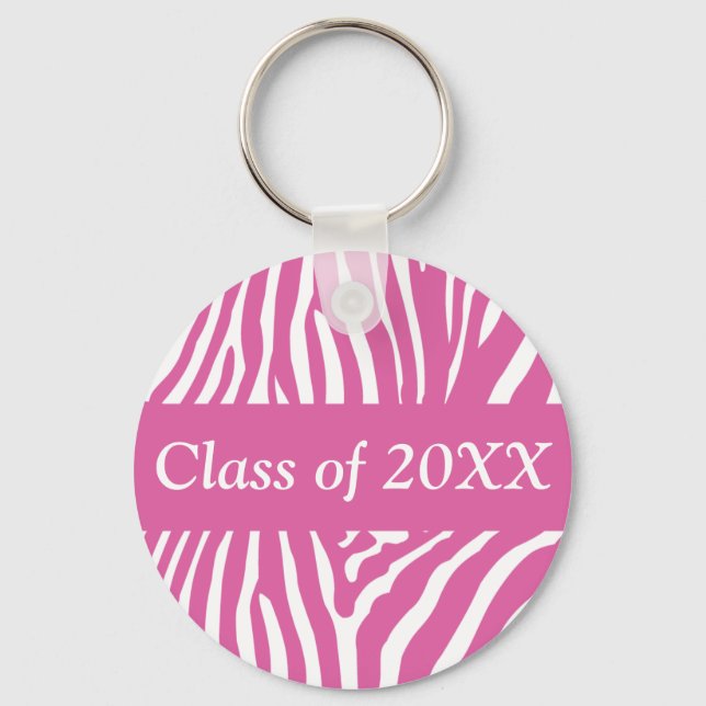 Zebra Personalized Class Of Keychain (Front)