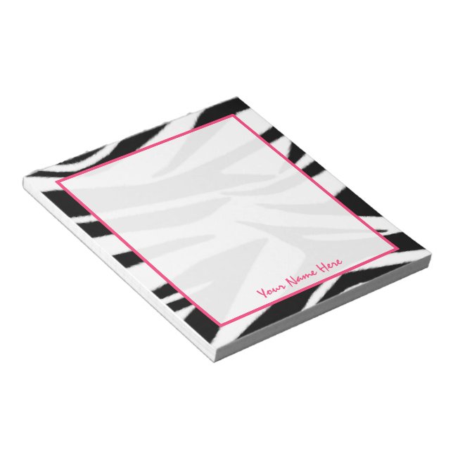 Zebra Personalized Notepad (Angled)