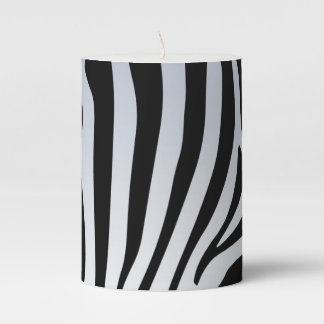 Zebra Pillar Candle