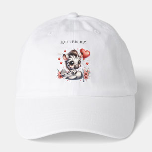 Zebra Pilot Birthday Hat