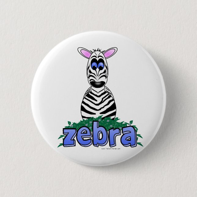 ZEBRA PINBACK BUTTON (Front)