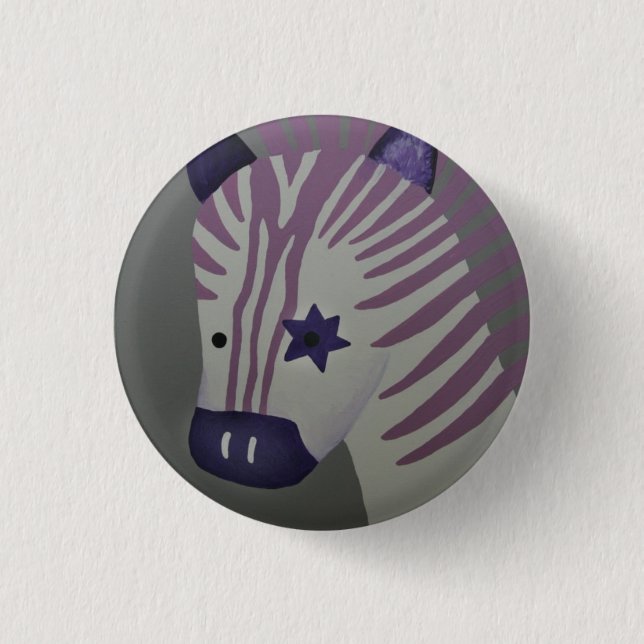 Zebra Pinback Button (Front)