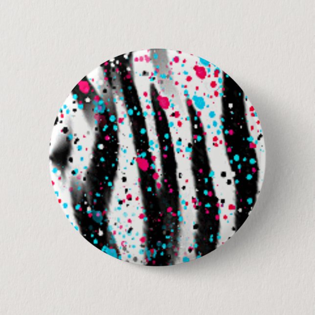 Zebra Pinback Button (Front)