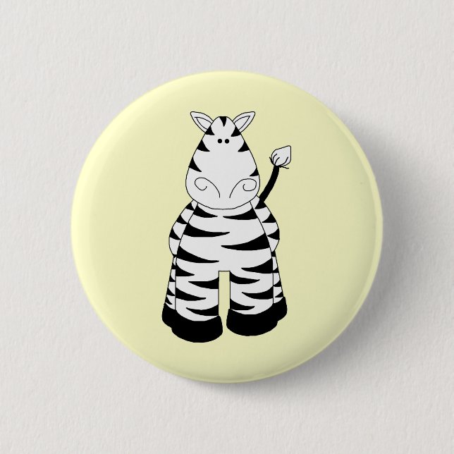 Zebra Pinback Button (Front)