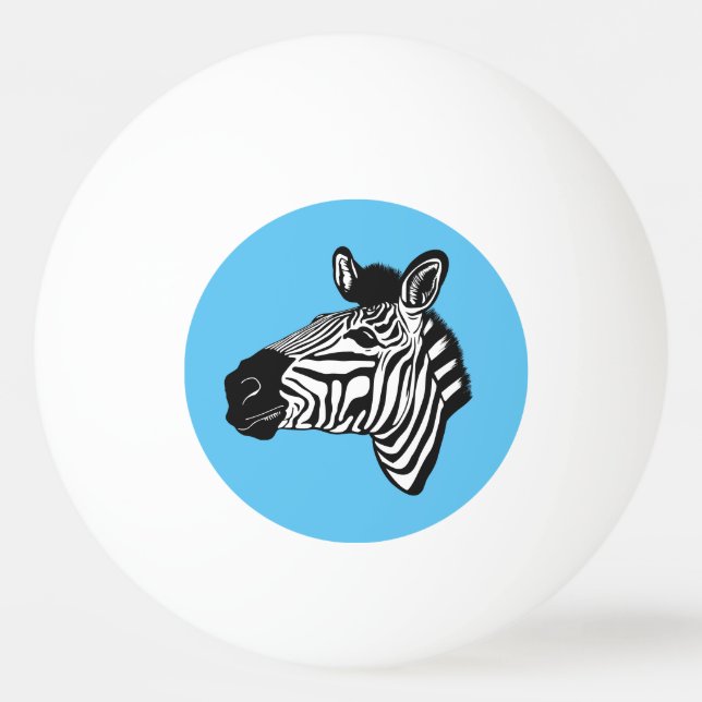 Zebra Ping Pong Ball (Front)