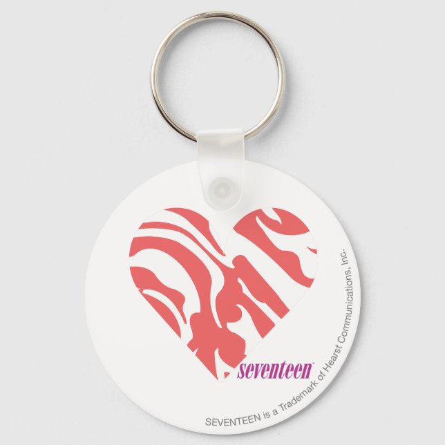 Zebra Pink 2 Keychain (Front)