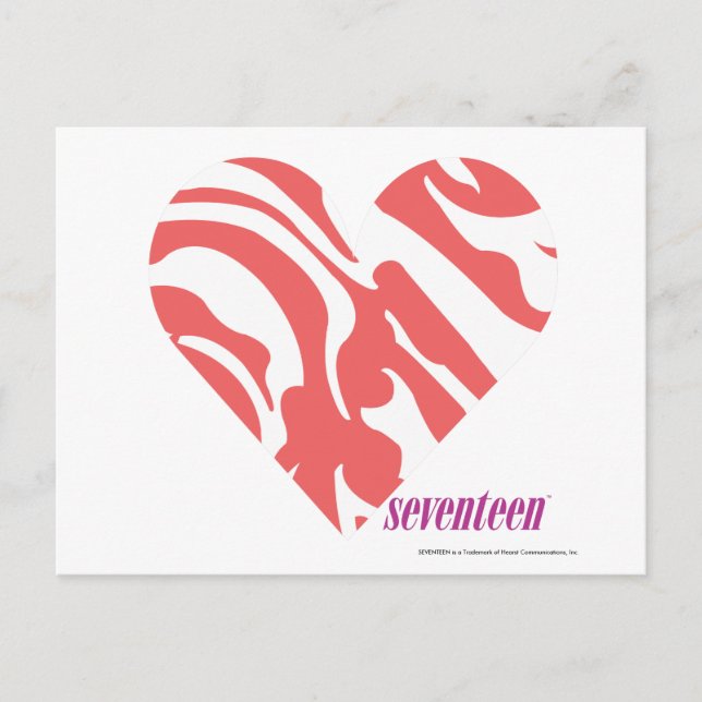 Zebra Pink 2 Postcard (Front)