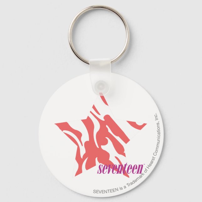 Zebra Pink 3 Keychain (Front)