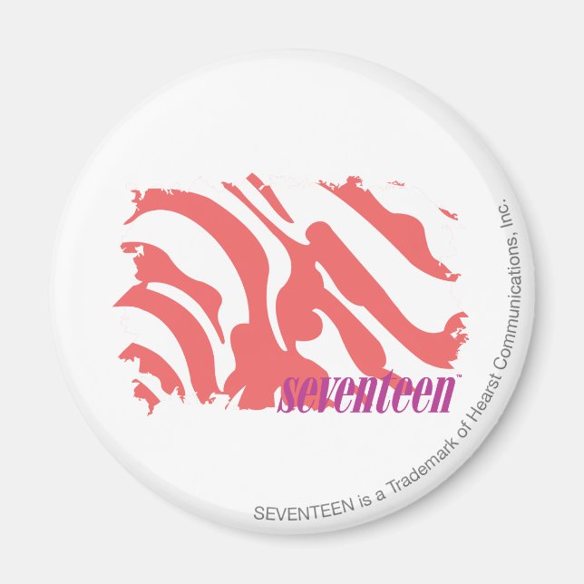 Zebra Pink 4 Magnet (Front)