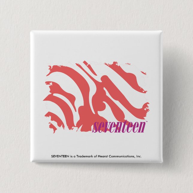 Zebra Pink 4 Pinback Button (Front)