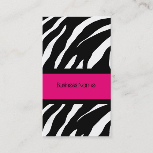 ZEBRA PINK AND BLACK Business Card